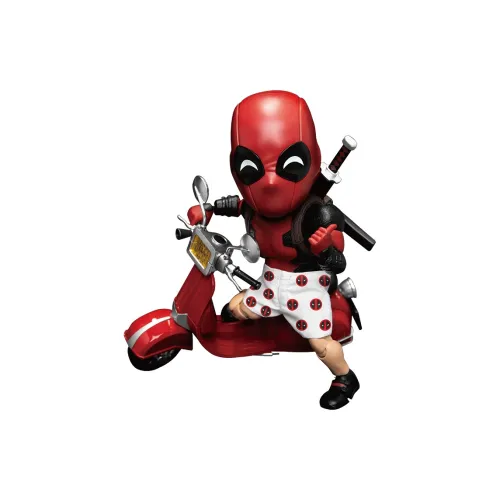 Марвел Дэдпул Мотоцикл Сочлененная Кукла Орамент Фигурки в стиле Chibi 16,5 см