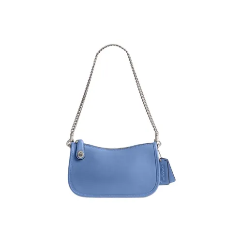 COACH Сумка через плечо из коровьей кожи маленькая сумка на плечо женская пыльно-синий цвет