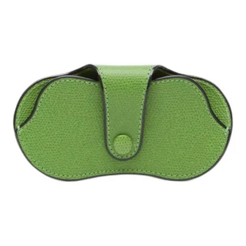 Valextra Millepunte Телячья кожа Чехол для очков Женские Травяной зеленый