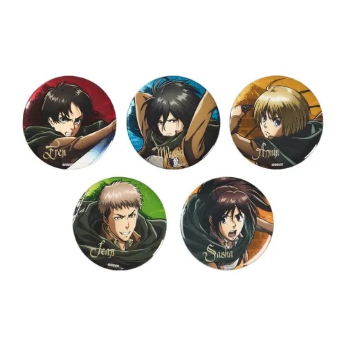 BOOM COMIC Attack on Titan S2 Brushed Glitter Blind Box Badge Levi Allen Badges