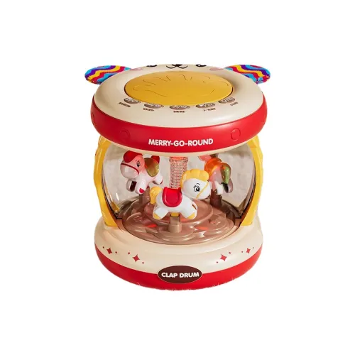 Teacher Lin Ночной свет Музыкальный PAT A Dum Карусель Рука Drum Зарядный Развивающие игрушки