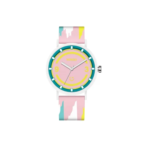 Miniso Повседневные Камуфляжные Кварцевые Механические Резиновые Ремешки Часы Унисекс Синий Циферблат