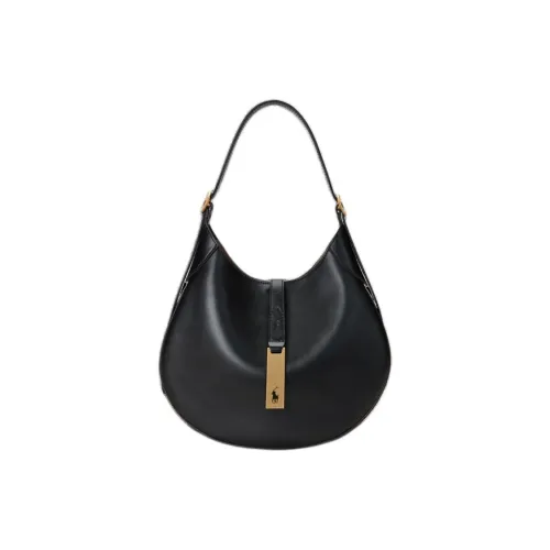 Polo Ralph Lauren Polo ID Коровья кожа Сумка через плечо Маленькая Женская Черная