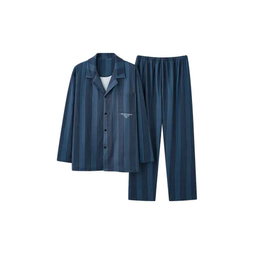 WANANNI Пижамный комплект Мужской Павлин Синий