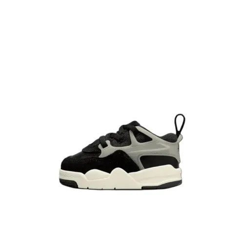 Jordan Air Джордан 4 Противоскользящая Устойчивая к износу MID Топ Обувь для малышей Черный Infant And Toddler