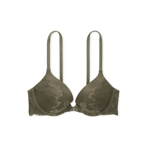 Victoria's Secret Центральная часть By PUSH Вверх Кружево Чашка Бюстгальтер Повседневный Оливковый Бюстгальтер Женские Повседневный Оливковый