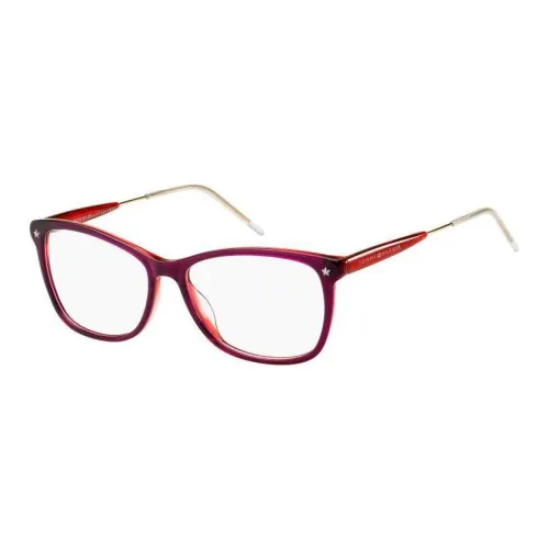 Tommy Hilfiger Металлические Ацетатные Квадратные Оправы для Очков Женские Фуксия