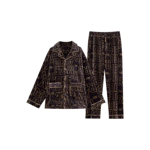 UAVAE ZJ LZS94090 Коричневый Мужской Пижамный комплект