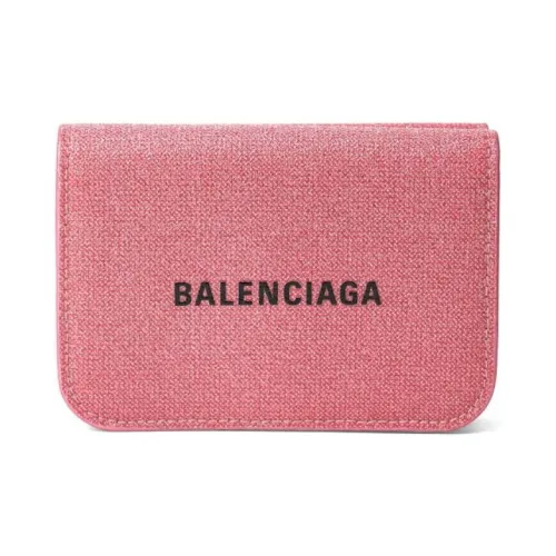 Balenciaga Блестящий Материал Кошелек Мини Унисекс Розовый