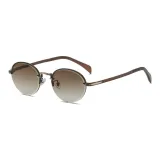 C101 Золотая рамка с прогрессивными серыми линзами