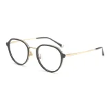 Титановая оправа MC104 Черный/Золото C2+0° Защита от синего света С линзами без узора