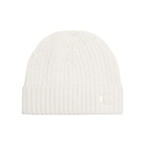 COACH Кашемир Шапки-бини Унисекс Белый
