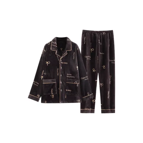 UAVAE ZJ LZS94087 Коричневый Мужской Пижамный комплект