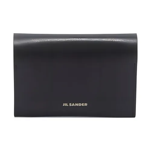 JIL SANDER Держатель для карт из телячьей кожи Мужской Черный
