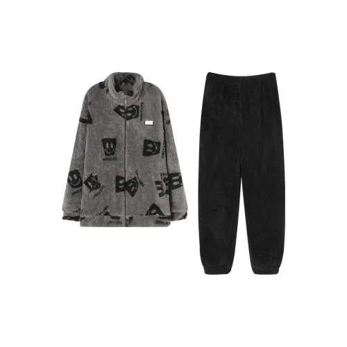 ROUKEER Серый Мужской Пижамный Комплект