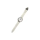 Личи зернистая текстура Кожа Серебряный Застежка-бабочка--Простой Белый