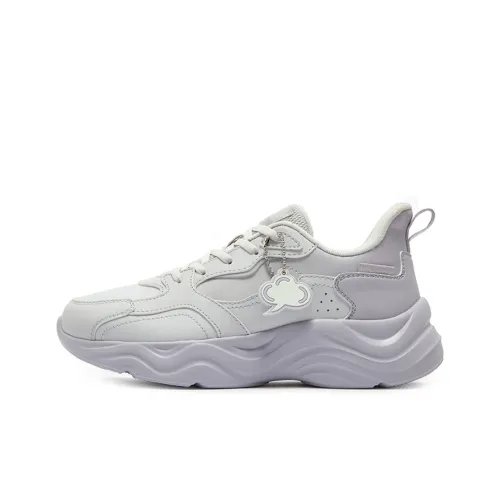 361° Linglong Series Амортизация Износостойкие Низкие Кроссовки для Бега Женские Серый Фиолетовый