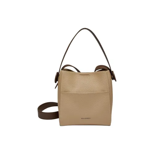 Mulinsen Сумка через плечо с одним плечевым ремнем из синтетической кожи женская цвета молочно-чайный хаки