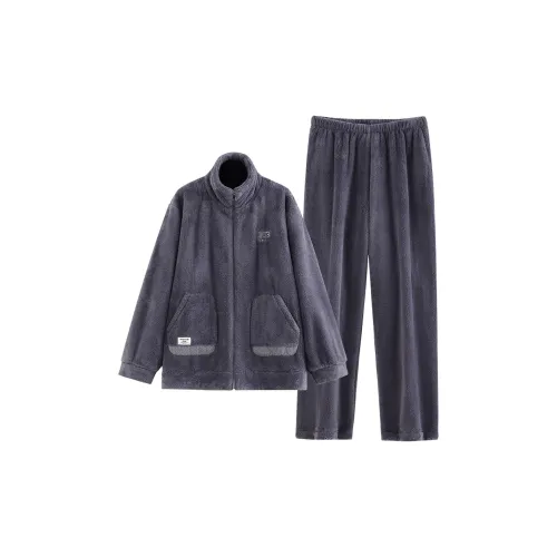 UAVAE Пижамный комплект мужской серый синий