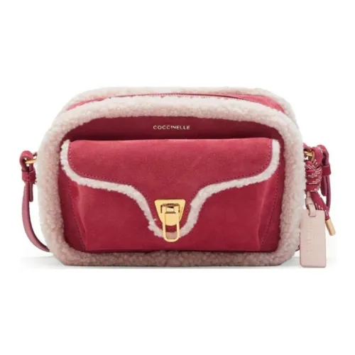 COCCINELLE Замшевая сумка через плечо женская красная