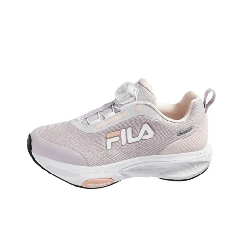FILA KIDS BOA Slip-resistant Shock Absorbers Низкий Топ Детская Беговая Обувь Светло-фиолетовый