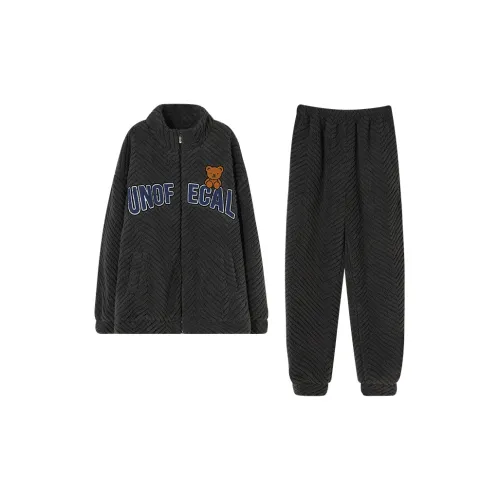 ROUKEER Пижамный комплект Мужской Темно-серый