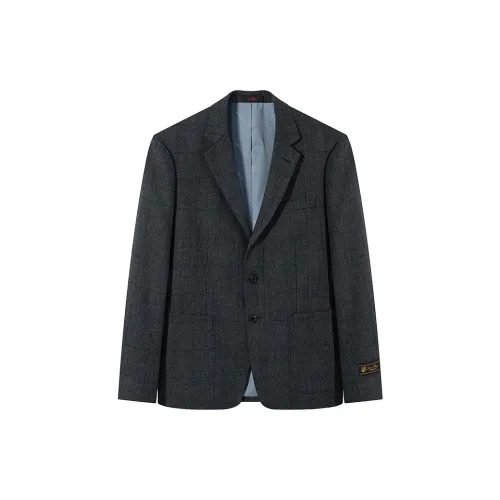 SEVEN Серый Синий Мужской Деловой Костюм