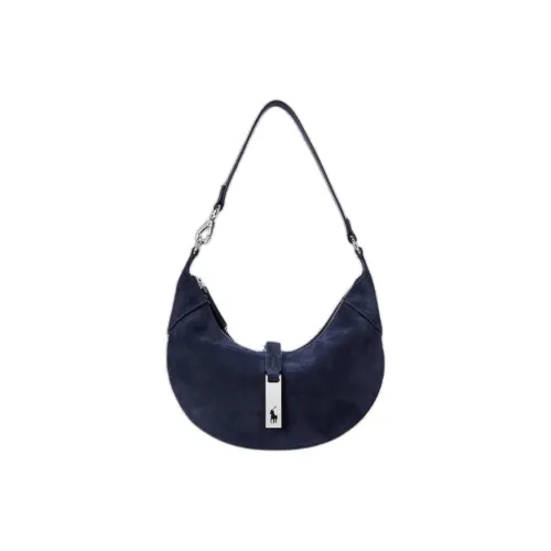 Polo Ralph Lauren Polo ID Коровья кожа Сумка через плечо Мини Женская Темно-синий