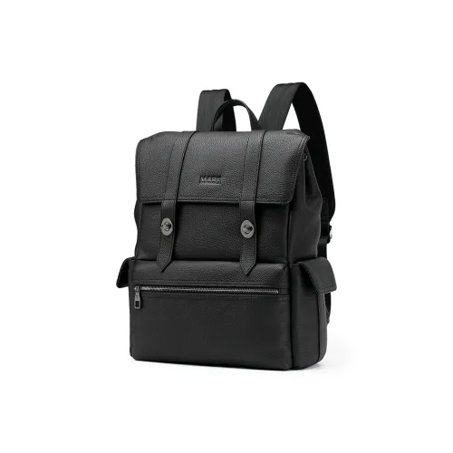 FAIRWHALE Рюкзак из коровьей кожи большой мужской черный