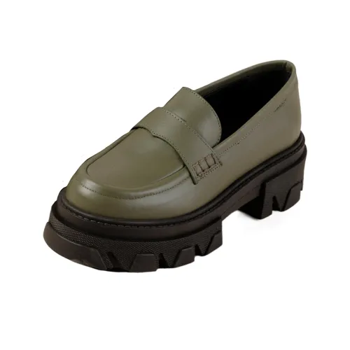 ALOHAS Лоферы 5,5 см Женские Зеленые