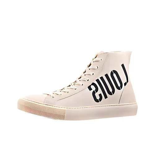 LOUIS VUITTON Tattoo High Топ Скейтборд Кроссовки Мужские Бежевые