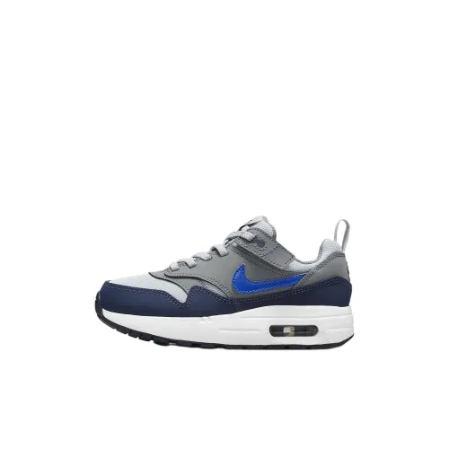Nike Air Max 1 Low Топ Детские беговые кроссовки Серо-голубой для детей 3-7 лет