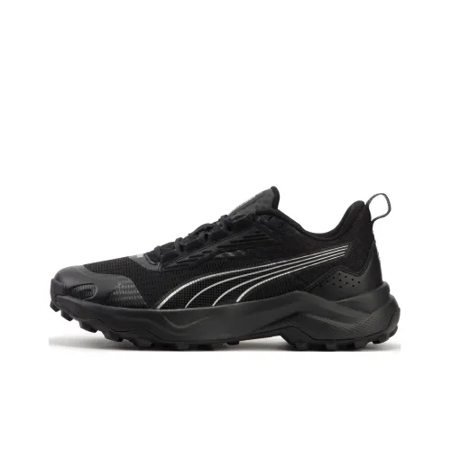 PUMA Obstruct Profoam Slip-resistant Abrasion-resistant Low Top Casual Running Shoes Men's Black PUMA Obstruct Profoam Противоскользящие Устойчивые к истиранию Низкий Топ Повседневные Беговые Кроссовки Мужские Черные