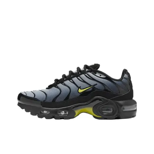 Nike Air Max Plus Детская беговая обувь Низкий топ Черный Серый Цвет Школьный возраст