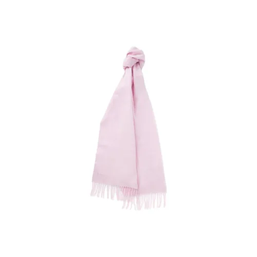 BARBOUR Вязаные шарфы из овечьей шерсти Унисекс Розовый