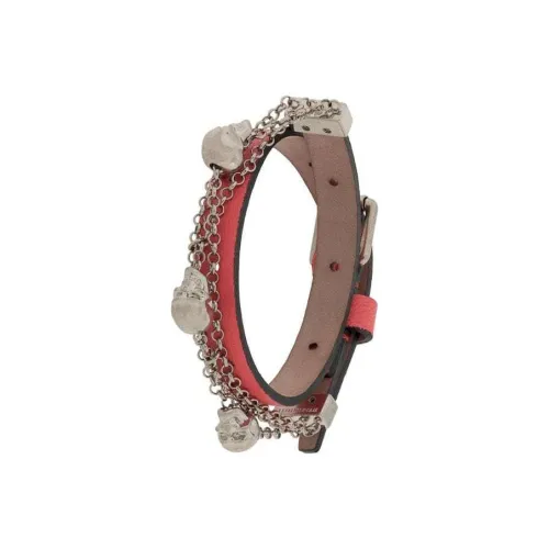 Alexander McQueen Кожа Латунь Браслеты Мужской Розовый