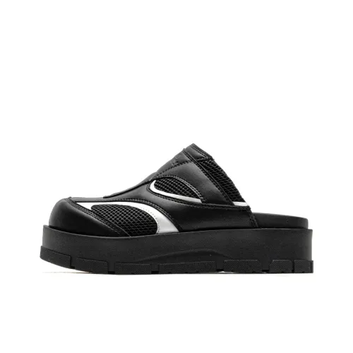 Mule Donkey Износостойкие Тихие Слипоны Унисекс Черные