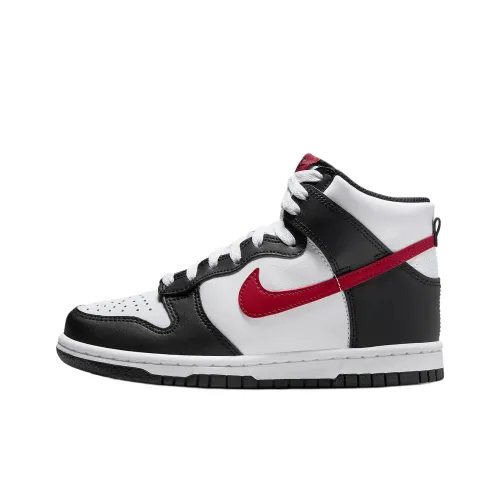 nike Dunk High Slip Resistant Anti KICK Высокий Топ Детские Скейтбординги Белый черный Подростки