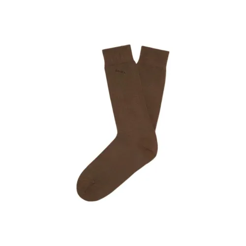 Ermenegildo Zegna Темный хаки Унисекс MID Носки до икры