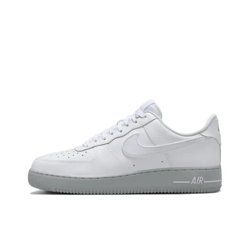 Nike Air FORCE 1 Slip-on Устойчивый к истиранию Низкий Топ Скейтбординг Кроссовки Унисекс Белый Серый