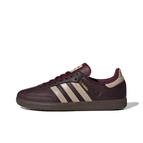 adidas originals SAMBA OG Кроссовки для скейтбординга Низкие Женские Красно-коричневые