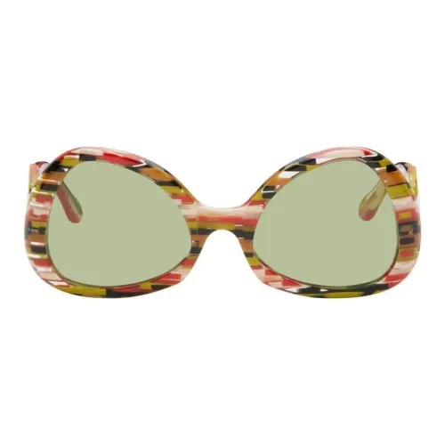 MARNI Ацетат Нерегулярная форма Солнцезащитные очки Мужской Многоцветный