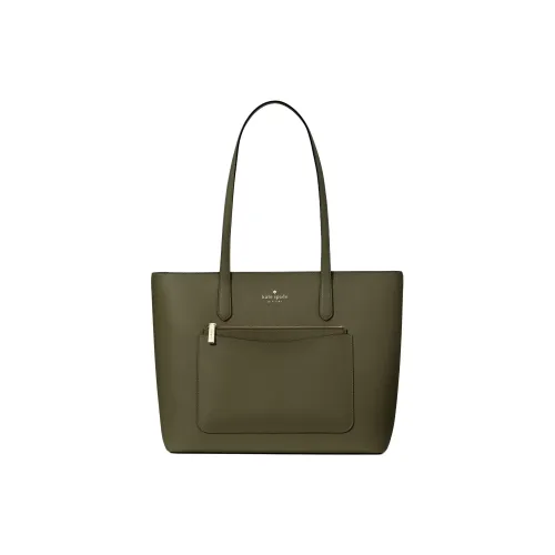 Kate Spade Staci Крестообразная текстура PVC Тоут Сумка Сумка для покупок Сумка Сумка через плечо Большая Женская Морская Зеленая