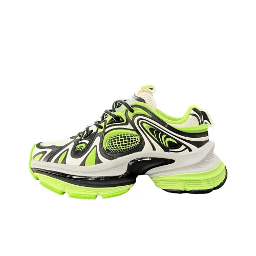 ANTA Противоскользящие и износостойкие визуально увеличивают рост Низкие кеды Мужские SOUR Травяной зеленый