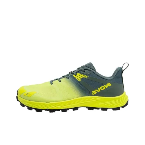 INOV 8 Slip Resistant Abrasion Resistant Низкие Кроссовки для Беговых Пути Мужские Желто-Серые