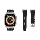 Чёрный с серебряной нержавеющей сталью застёжка