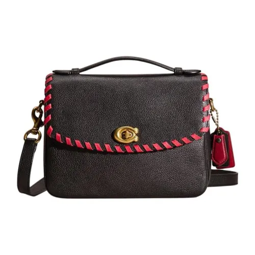 COACH Cassie Кожа Одно плечо Сумка Средний Женский Латунь Черный