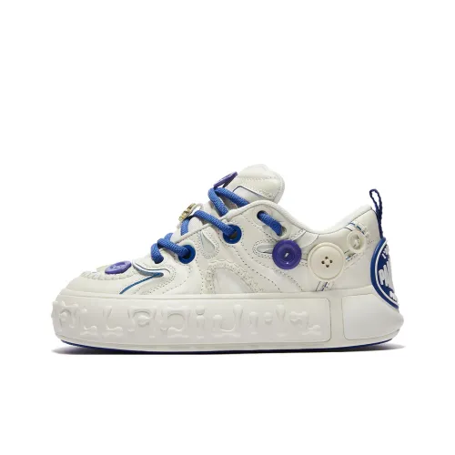 Палладий Shock Absorbers Slip-Resistant Low-Top Скейтборд Кроссовки Unisex Ecru