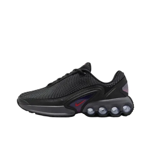 Nike Air Max Dn Детская беговая обувь Низкий топ Темно-серый/Темный дымчатый серый/Металлический серебристый/Светло-красный Школьный возраст