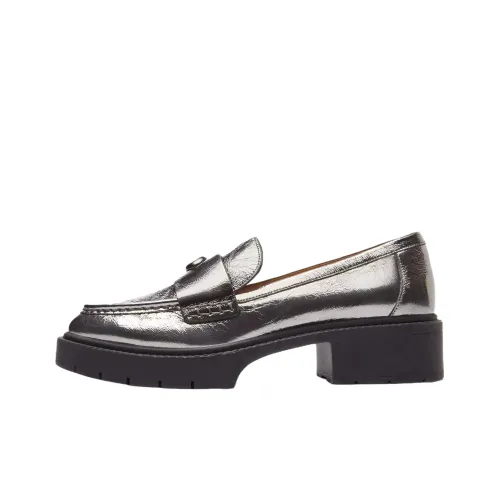 COACH Leah Лоферы Женские Серебряные